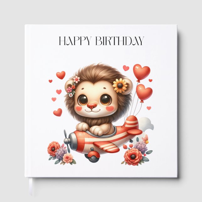 Libro De Visitas Tarjeta de cumpleaños del piloto león (Anverso)