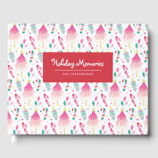 Libro De Visitas Tarjeta de Navidad caprichosa personalizada
