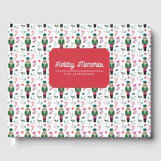 Libro De Visitas Tarjeta de Navidad personalizada de cascanueces