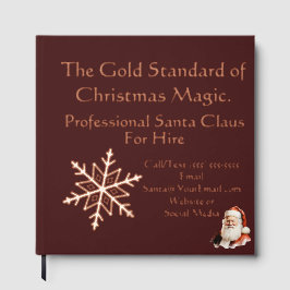 Libro De Visitas Tarjeta de visita de Santa Claus Imprimir oro