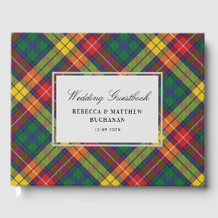 Libro De Visitas Tartan Clan Buchanan Plaid Multicolor Check Person