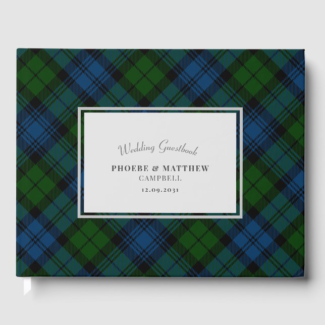 Libro De Visitas Tartan Clan Campbell Military Plantado (Anverso)
