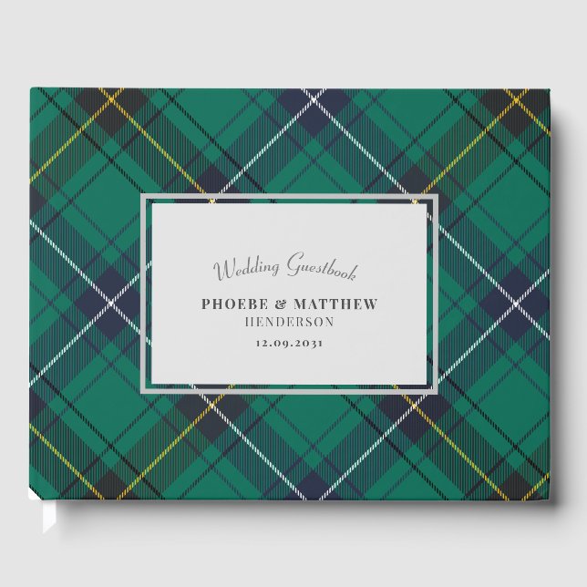 Libro De Visitas Tartan Clan Henderson Plaid Guest Book (Anverso)