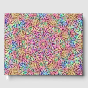 Libro De Visitas Tecno color Vintage Fractal Kaleidoscope