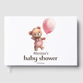 Libro De Visitas Teddy Bear Baby Girl Shower