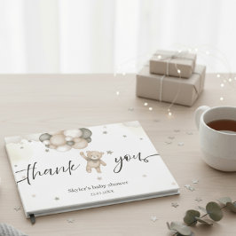 Libro De Visitas Teddy Bear Balloon Foil Baby Shower Guest Book