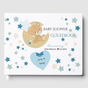 Libro De Visitas Teddy Bear Love Baby Boy Shower