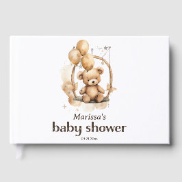 Libro De Visitas Teddy Bear Sexo Neutral Baby Shower
