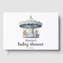 Libro De Visitas Teddy Bear Twin Boy Baby Shower