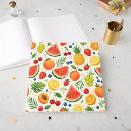 Libro De Visitas Tela de Patrón de Frutas de Verano | Sandía Tropic