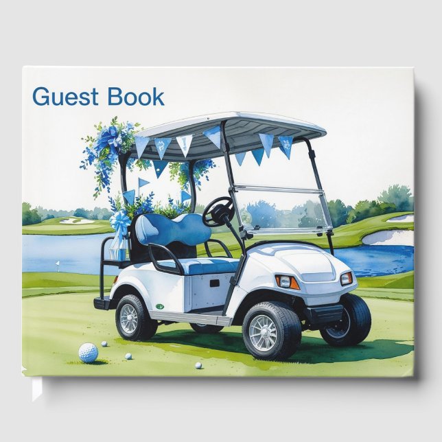 Libro De Visitas Tema de Golf Baby Shower Boy (Anverso)