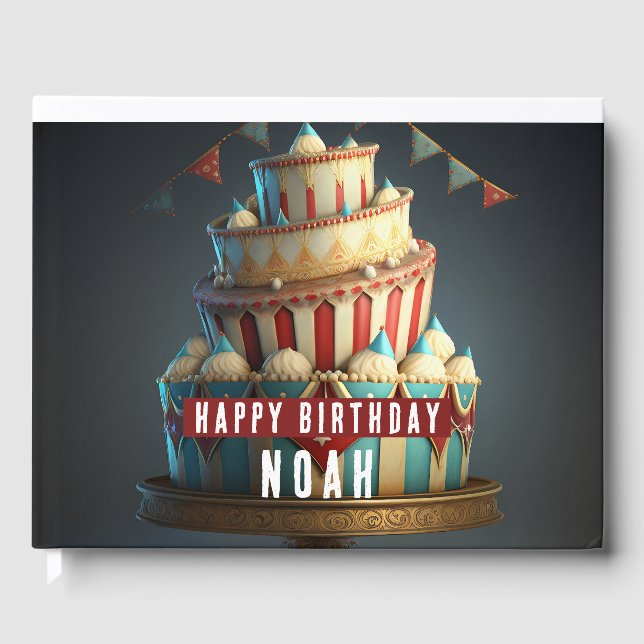 Libro De Visitas Tema del circo Cumpleaños (Anverso)