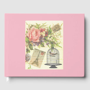 Libro De Visitas Tema Francés Rosa Vintage París