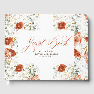 Libro De Visitas Terracotta Boho Boda Floral