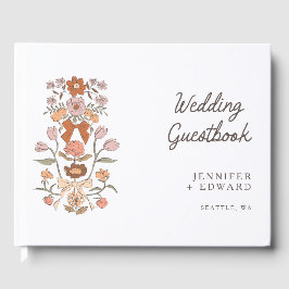 Libro De Visitas Terracotta Bows & Blossoms Boda Floral