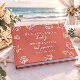 Libro De Visitas Terracotta Sea You Soon Beach Baby Shower