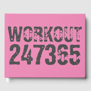 Libro De Visitas Texto desgastado y raspado Workout 247365 rosa