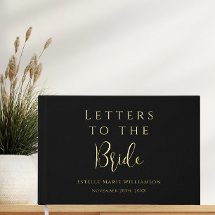 Libro De Visitas Texto Personalizado Elegantes Letras Negras para l