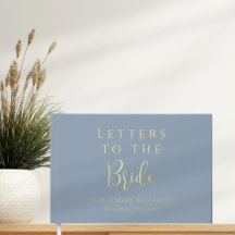 Texto Personalizado Letras Doradas Azul Polvo para