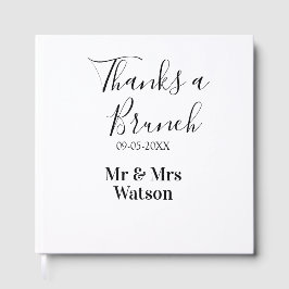 Libro De Visitas Thanks a brunch post wedding name date simple