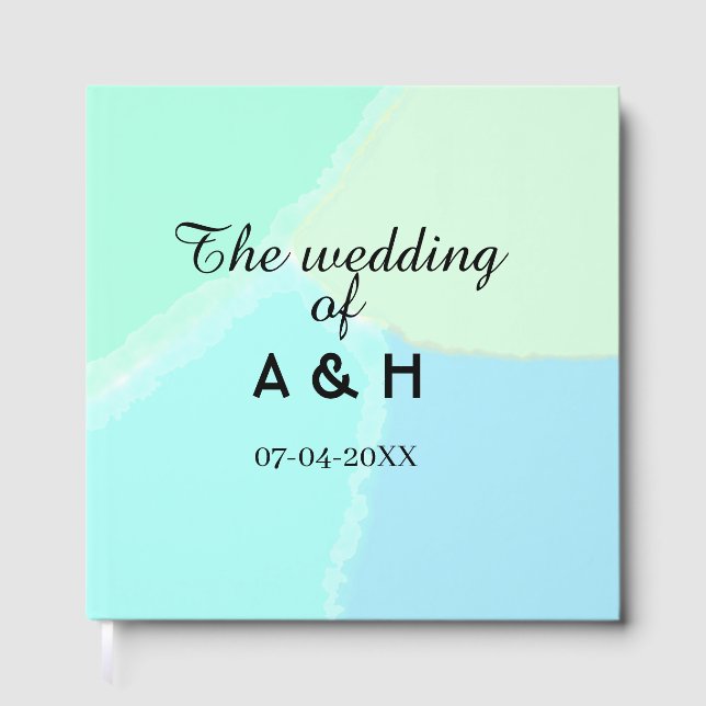 Libro De Visitas The wedding of add couple name initial letter date (Anverso)