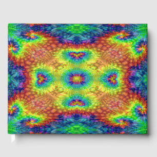 Libro De Visitas Tie Dye Sky Vintage Fractal Kaleidoscope