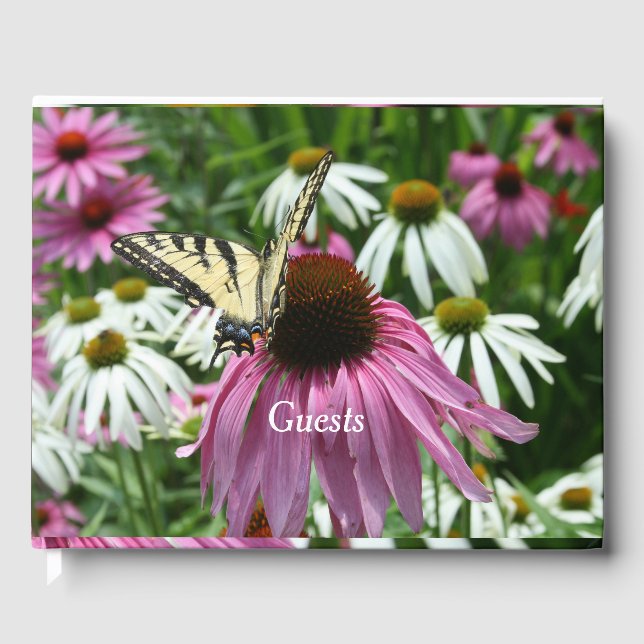 Libro De Visitas Tiger Swallowtail Buttrerfly Coneflower Guest Book (Anverso)