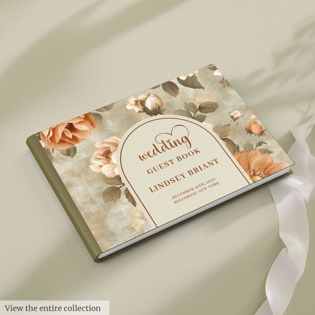 Libro De Visitas Timeless Boho Copper Ivory Sage Floral Wedding (Timeless Boho Copper Ivory Sage Floral Wedding Guest Book)