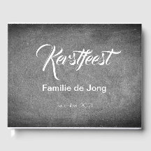 Tipografía de Kerstfeest Schoolbord Stijl Krijtjes