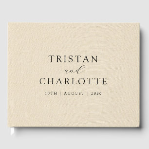 Libro De Visitas Tipografía de línea de imitación crema personaliza