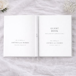 Libro De Visitas Tipografía Editorial Moderna con Serif Bodas
