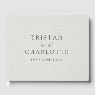 Libro De Visitas Típografía elegante personalizada Linaje de imitac