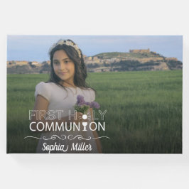 Libro De Visitas Tipografía fotográfica Primera comunión sagrada - 