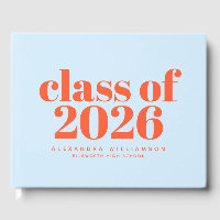 Tipografía Retro Clase de 2026 Azul Naranja