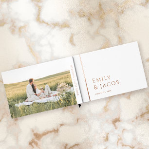 Libro De Visitas Tipografía simple y elegante y Boda de fotografías