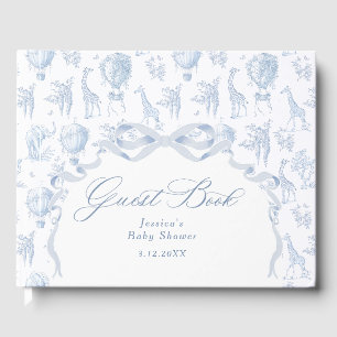 Libro De Visitas Toile de Jouy Safari Baby shower