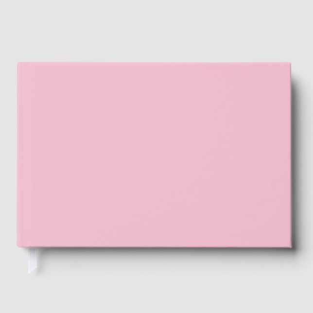 Libro De Visitas Tono pastel sólido de rosa cereza (Anverso)