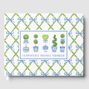 Libro De Visitas Topiary Chinoiserie Grandmillennial   Personalizad