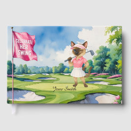 Libro De Visitas Torneo femenino de golf para gato golfista siamés