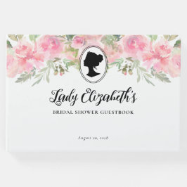 Libro De Visitas Torta nupcial de regencia vintage rosa con tonos f