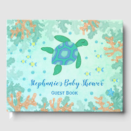 Libro De Visitas Tortuga bajo el mar Baby Shower