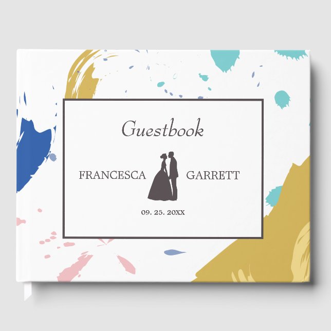 Libro De Visitas Trazo y Ilustracion de pincel colorido (Anverso)