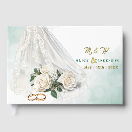 Libro De Visitas Trenby Bride Veil Green Boda