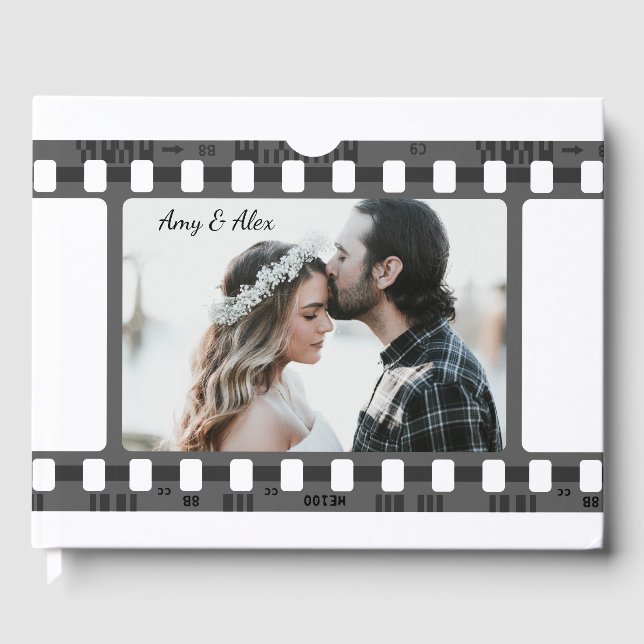 Libro De Visitas Trendy Film Reel Movie Personalizado Picture Frame (Anverso)