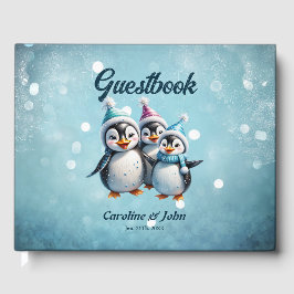 Libro De Visitas Tres adorables pingüinos