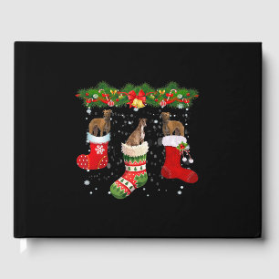 Libro De Visitas Tres Perros De Greyhound En Santa Navidades De Luc