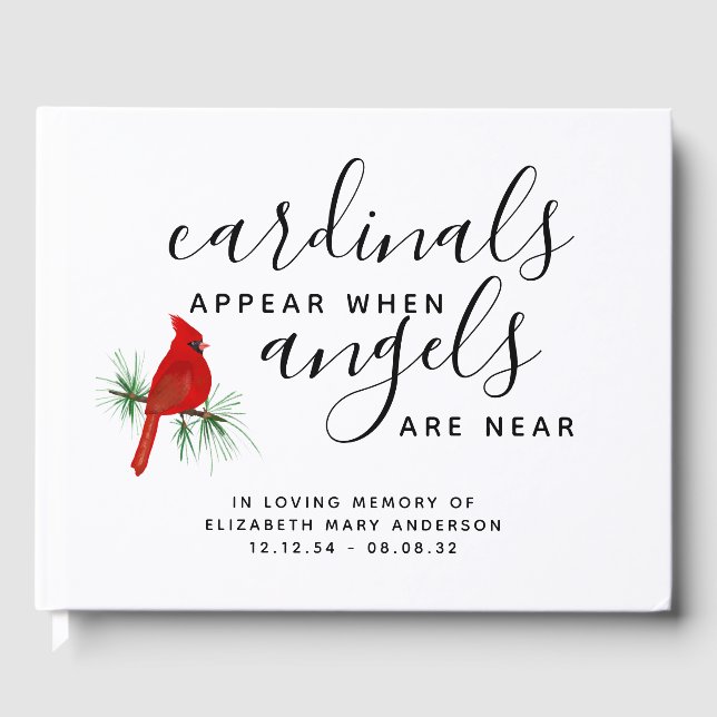 Libro De Visitas Tributo de recuerdo cardinal (Anverso)