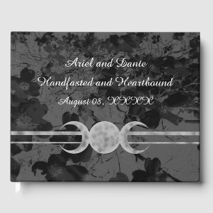 Libro De Visitas Triple Gotho Boda floral Moon Ste de ayuno