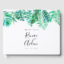 Libro de visitas tropical, boda tropical