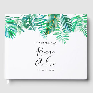 Libro de visitas tropical, boda tropical